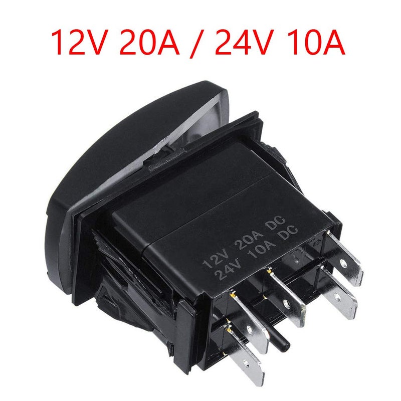 ESUPPORT Car Blue LED Driving Light Rocker Toggle Switch ON Off 12V 20A, 24V 10A - Image 4